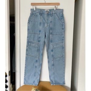Agolde high rise carpenter light wash denim jeans